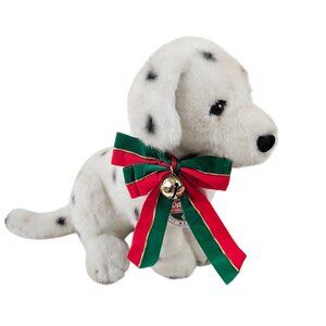 Mary Meyer Dalmation Plush Christmas Dog Holiday Stuffed Animal Bell Bow Vintage